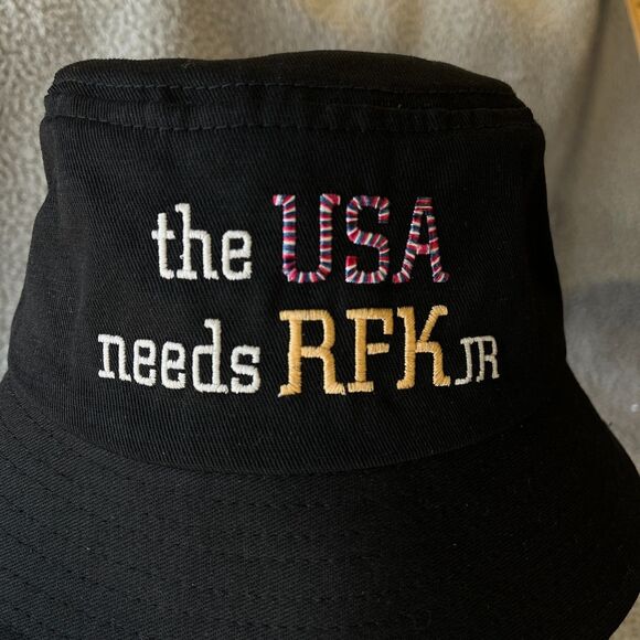 The USA Needs RFK Jr. Bucket Hat Men Women Black Embroidered - Picture 2 of 4